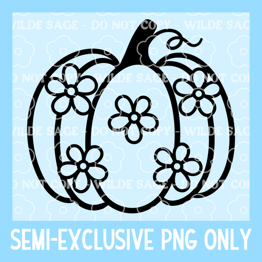 Flower Pumpkin Freshie PNG