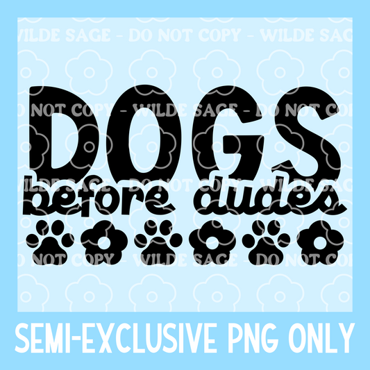 Dogs Before Dudes Freshie PNG
