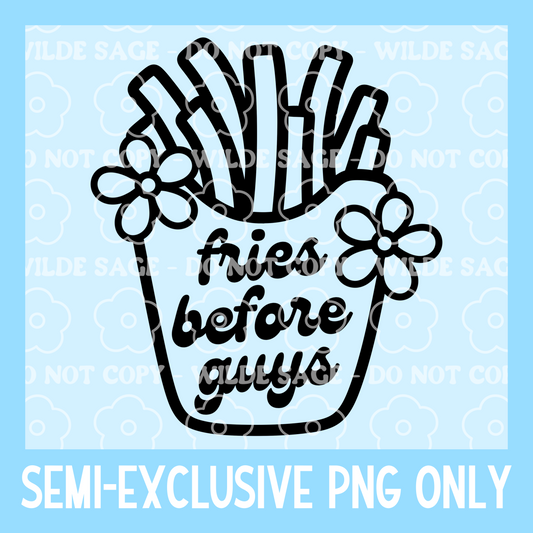 Fries Before Guys Freshie PNG