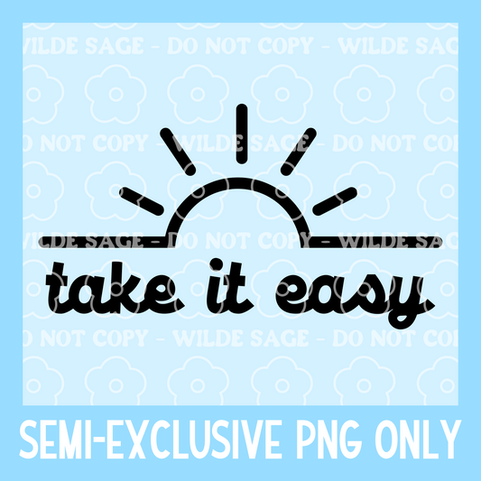 Take it Easy Freshie PNG