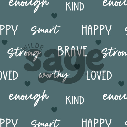 Blue Affirmation Seamless