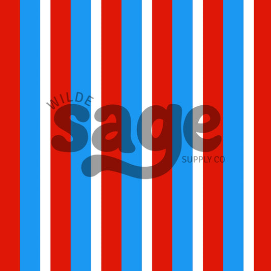 Red White & Blue Stripes FOJ Seamless