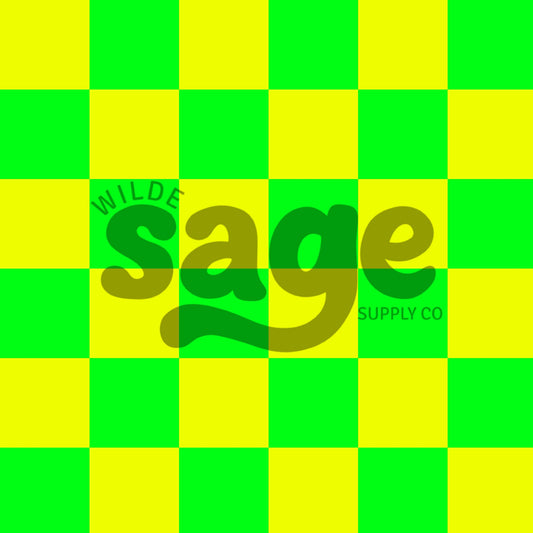 Yellow & Green Checker Seamless