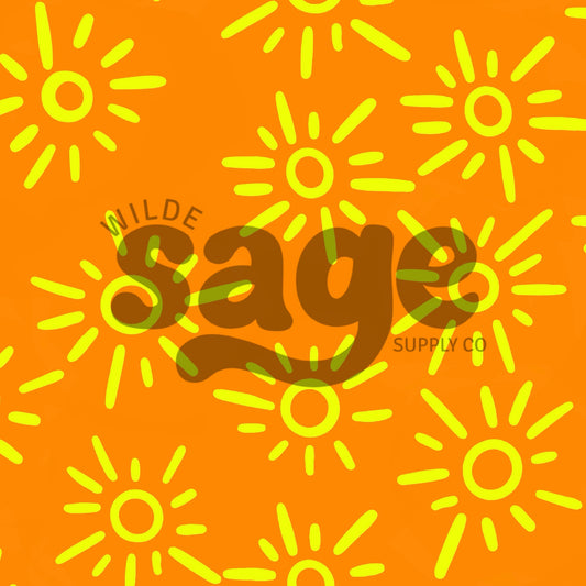 Orange & Yellow Suns Seamless