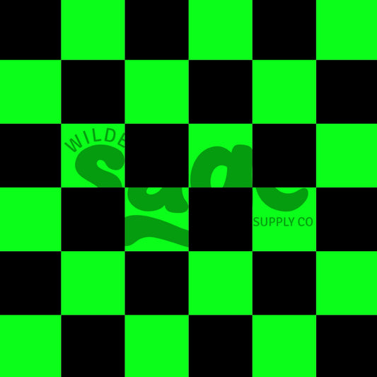 Green & Black Checker Seamless