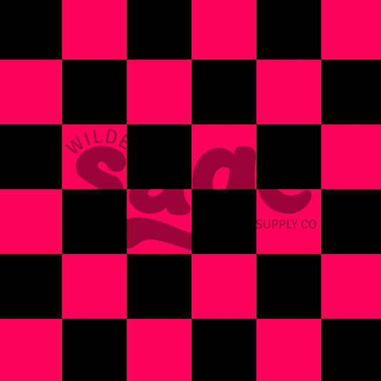 Pink & Black Checker Seamless