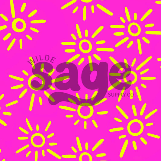 Pink & Yellow Suns Seamless
