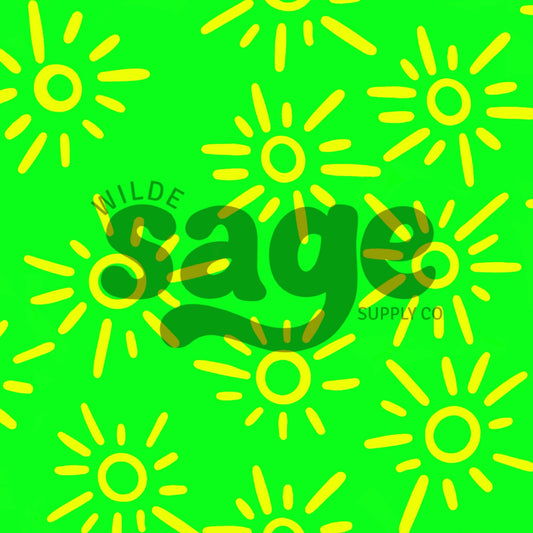 Green & Yellow Suns Seamless