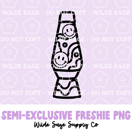 Smile Lava Lamp Freshie PNG