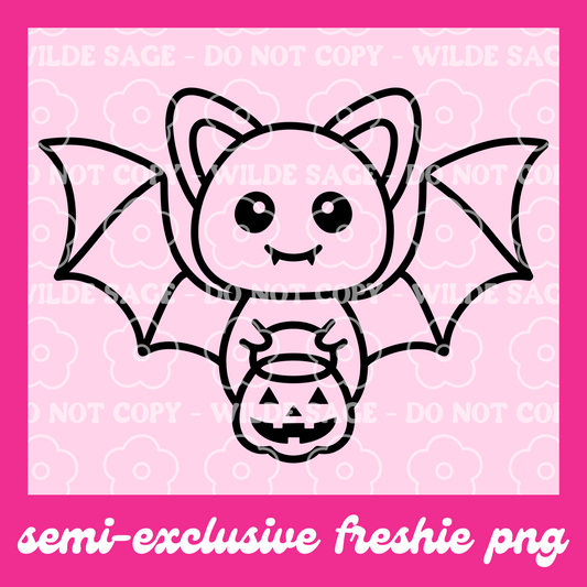 Bat Pumpkin Freshie PNG