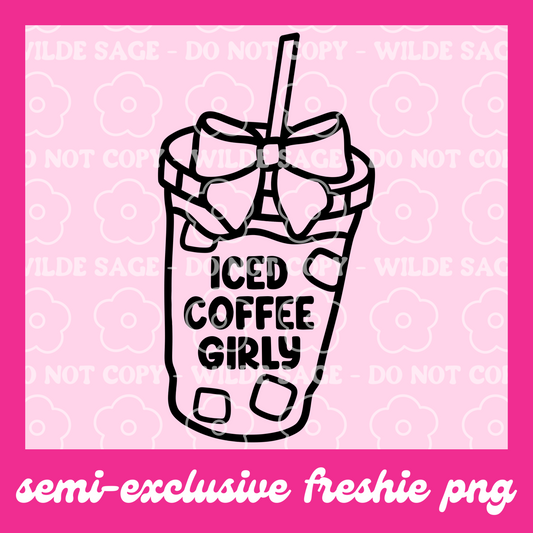 Coffee Girly Freshie PNG