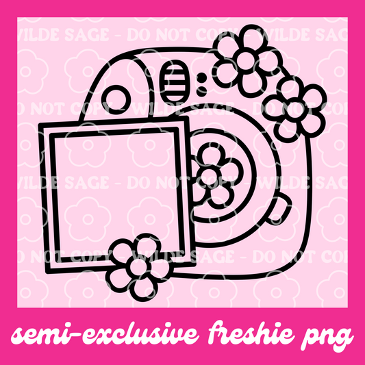 Floral Polaroid Freshie PNG and STL