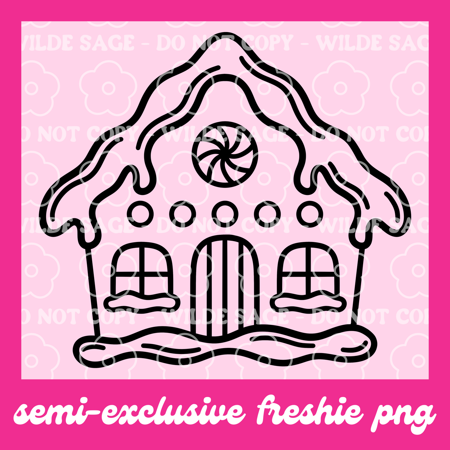 Gingerbread House Freshie PNG and STL