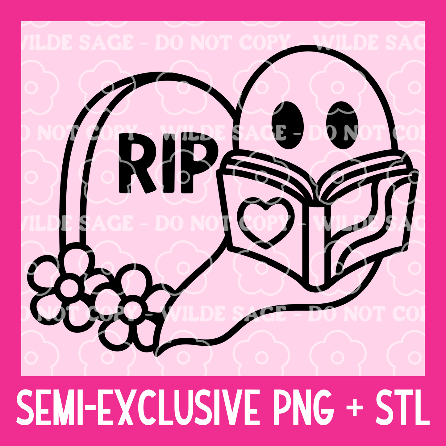 Reading Ghost Freshie PNG and STL