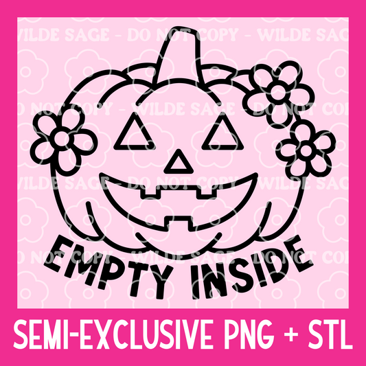 Empty Inside Freshie PNG and STL