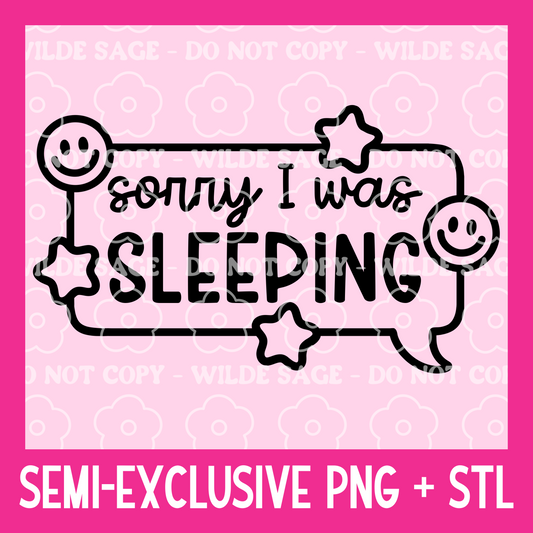 Sorry Sleeping Freshie PNG and STL