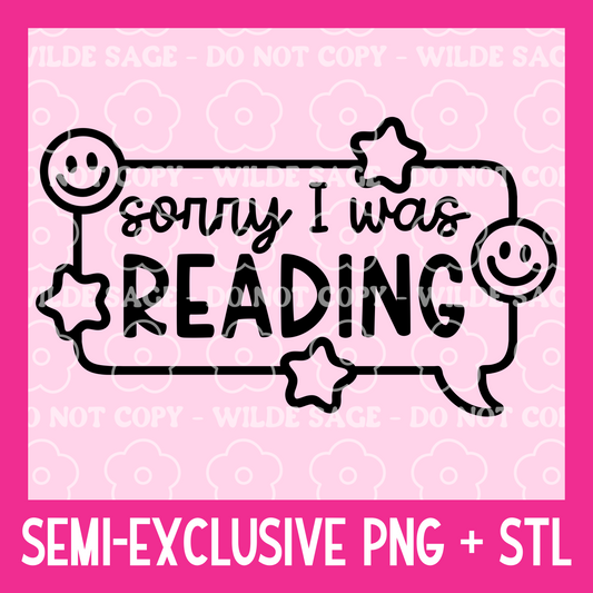 Sorry Reading Freshie PNG and STL