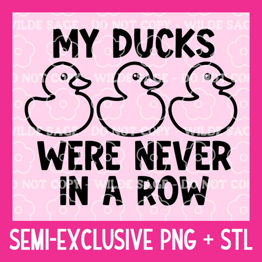 Ducks in a Row Freshie PNG and STL