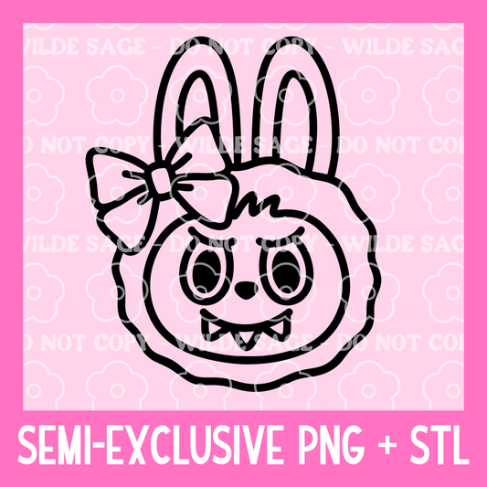 Labubu Bow Freshie PNG and STL