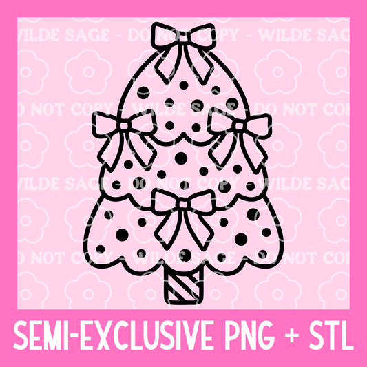 Bow Tree Freshie PNG and STL