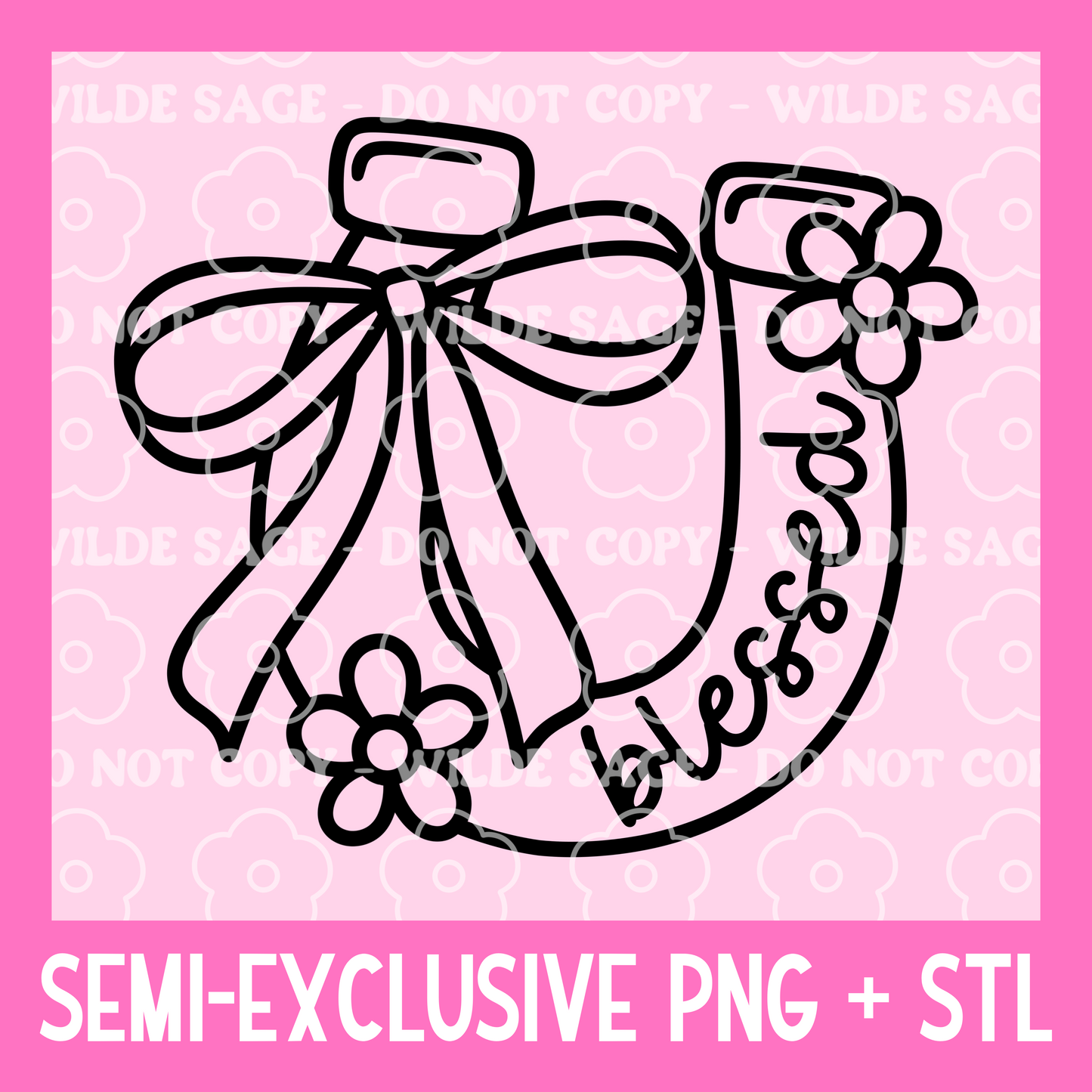 Horseshoe Freshie PNG and STL