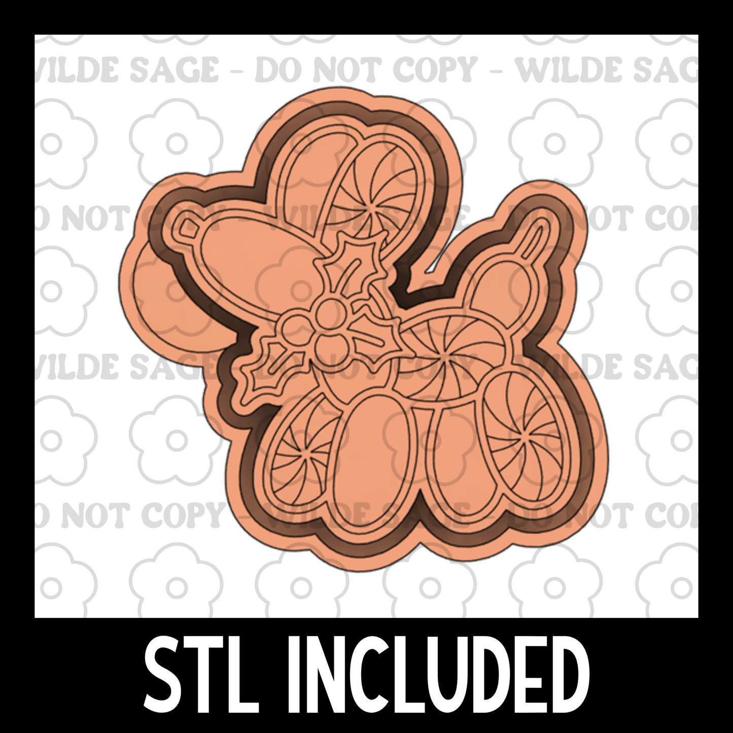 Peppermint Dog Freshie PNG and STL