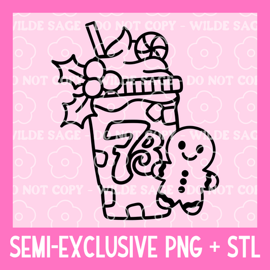 Gingerbread 7B Freshie PNG and STL