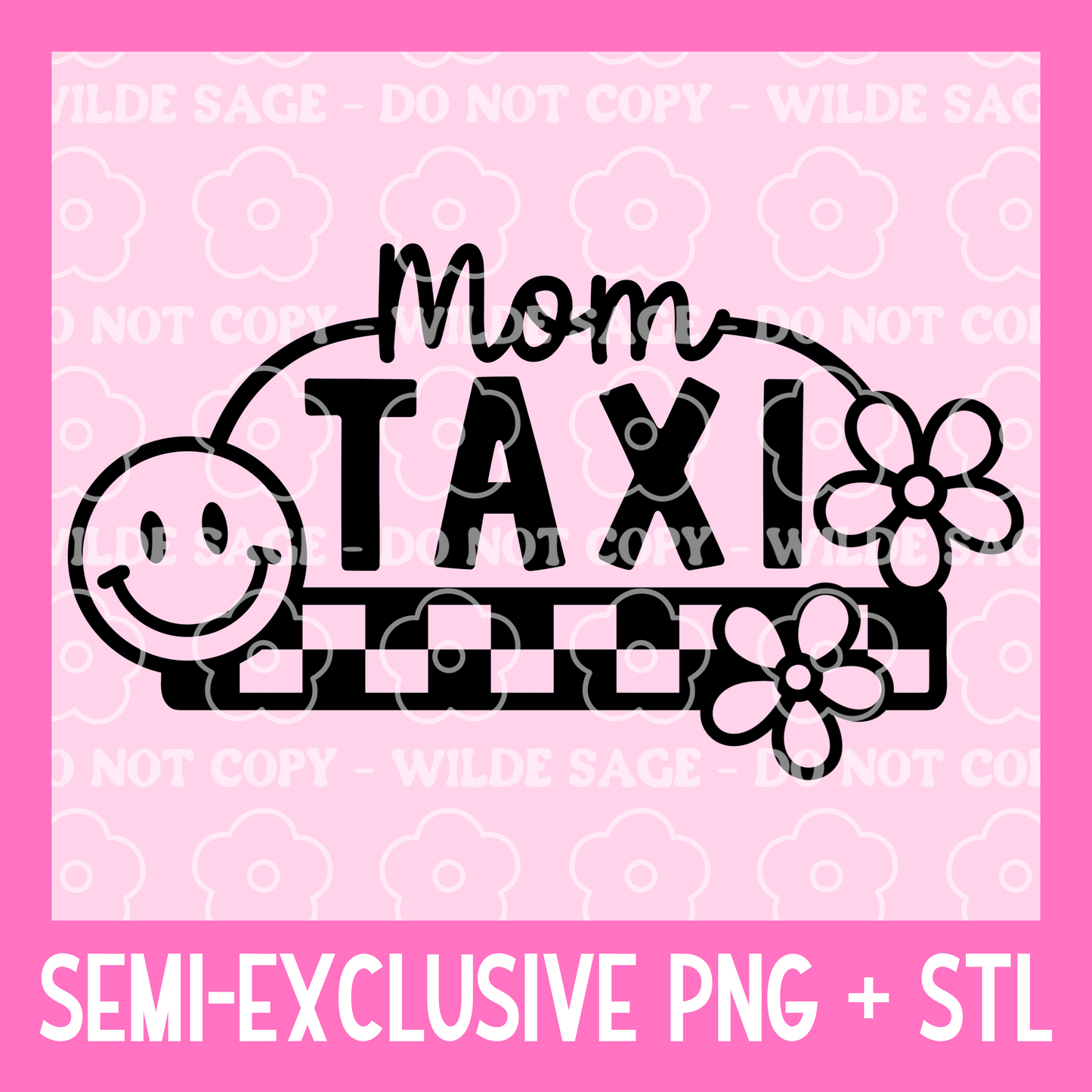 Mom Taxi Freshie PNG and STL