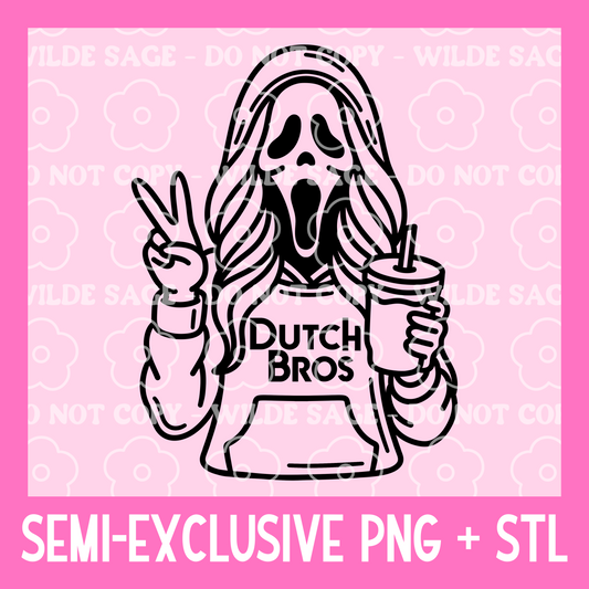 Dutch Ghost Face Freshie PNG and STL