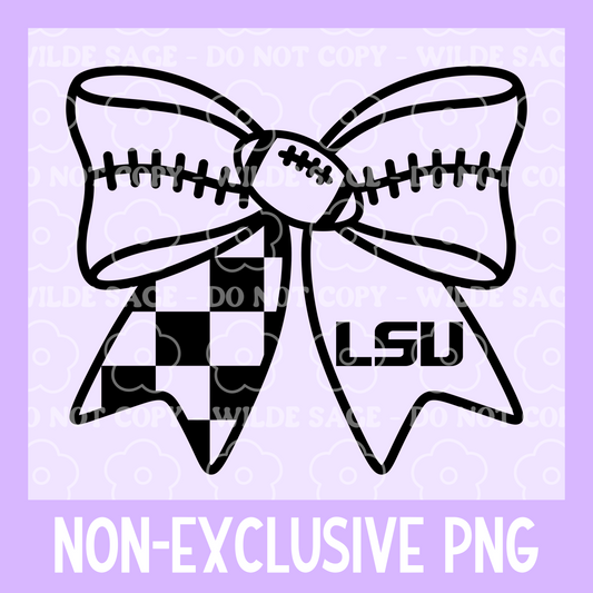 LSU Football Bow PNG