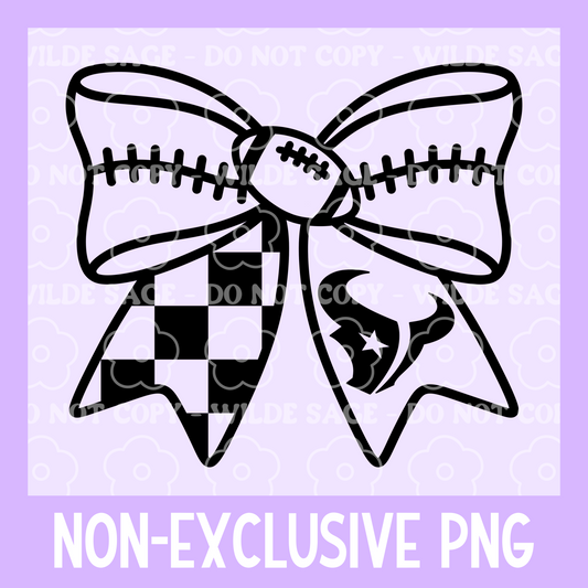 Texans Football Bow PNG