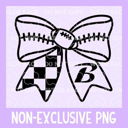 Ravens Football Bow PNG