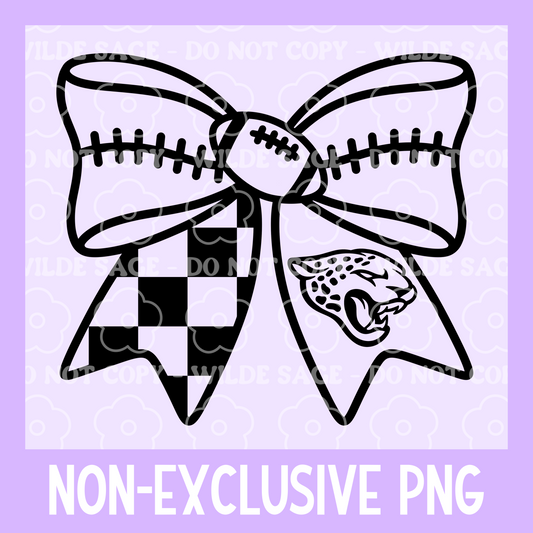 Jax Jaguars Football Bow PNG