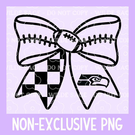 Seahawks Football Bow PNG