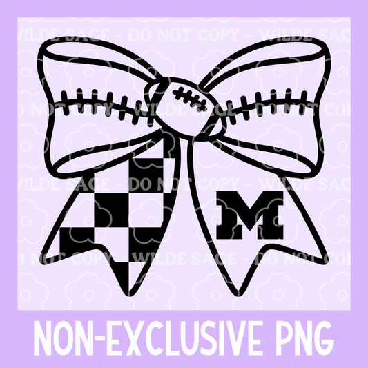 U of M Football Bow PNG