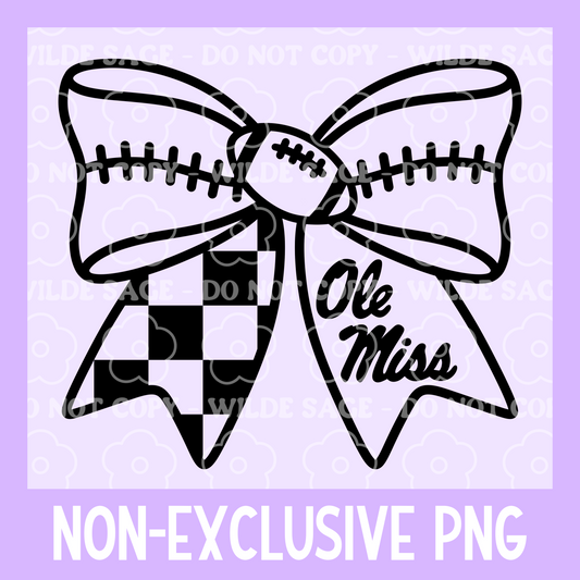Ole Miss Football Bow PNG