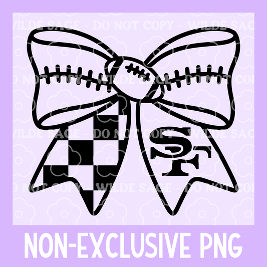 49ers Football Bow PNG