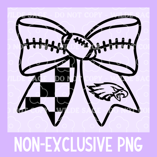 Eagles Football Bow PNG