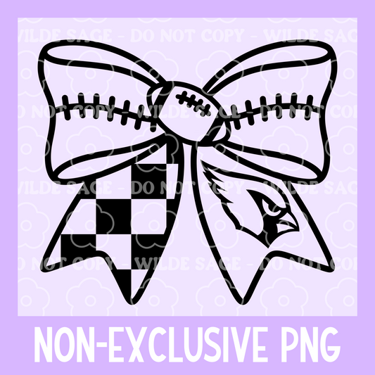 Cardinals Football Bow PNG