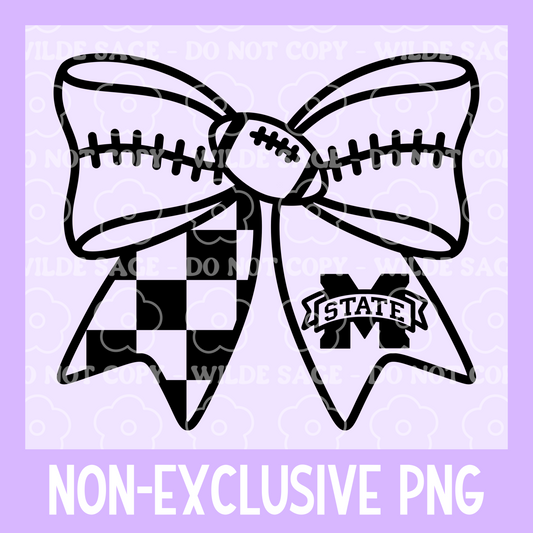 MS State Football Bow PNG