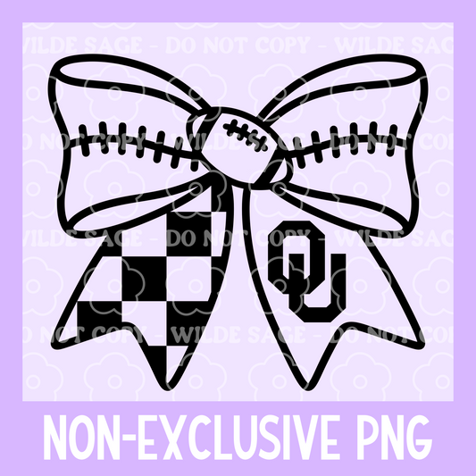 Sooners Football Bow PNG