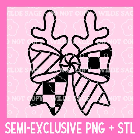 Antler Bow Freshie PNG and STL