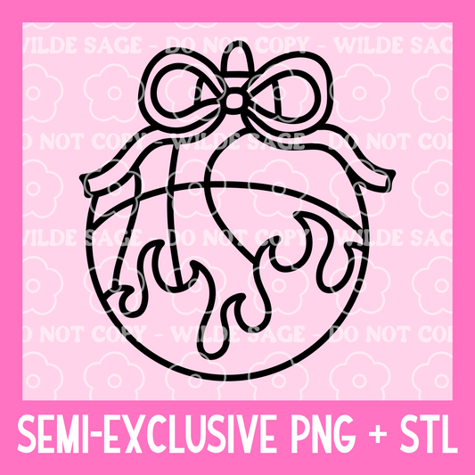 Basketball Ornament Freshie PNG and STL