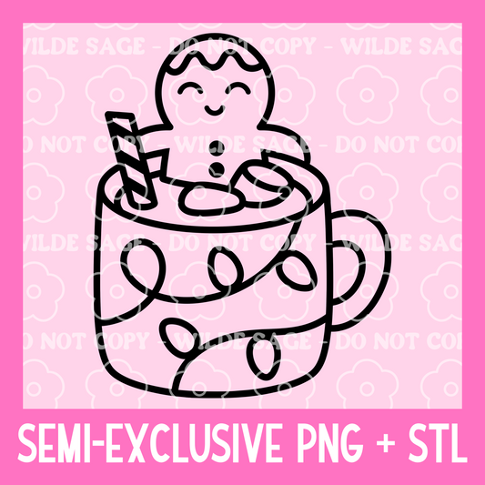 Gingerbread Cocoa Freshie PNG and STL