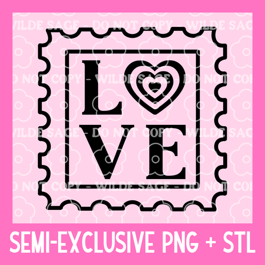 Love Stamp Freshie PNG and STL