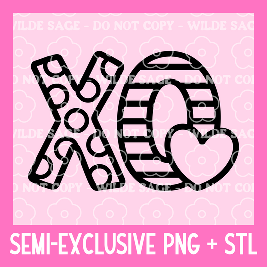 XO Freshie PNG and STL