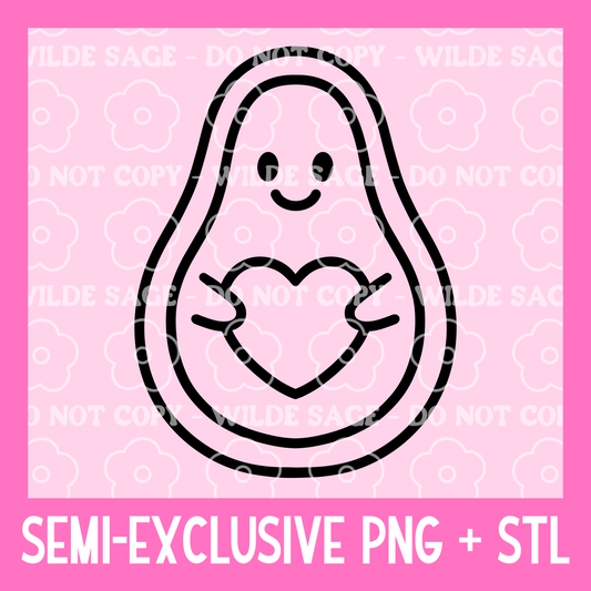 Avocado PNG and STL