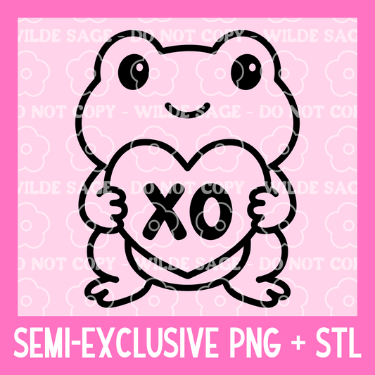 XO Frog PNG and STL