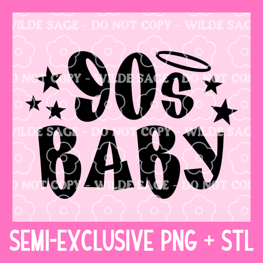 90s Baby PNG and STL