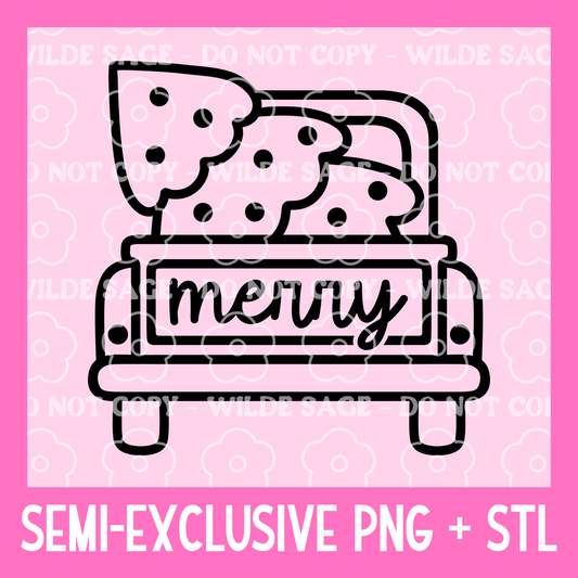 Merry Truck PNG and STL